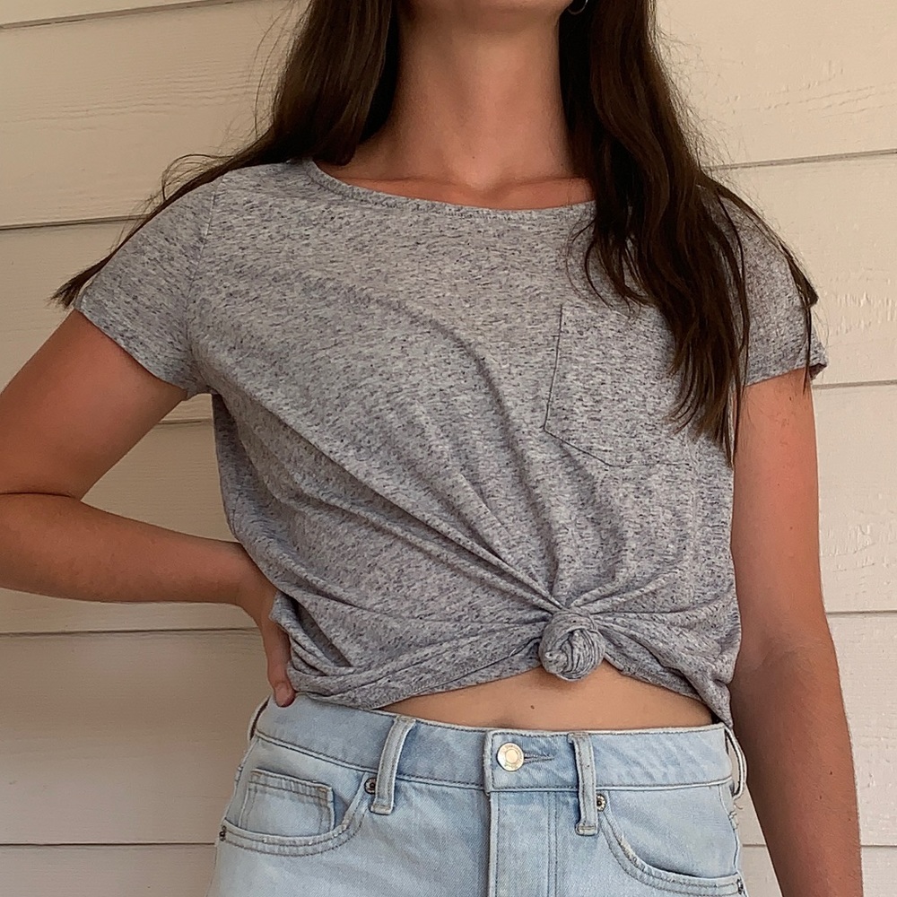 Gray Boxy Tee